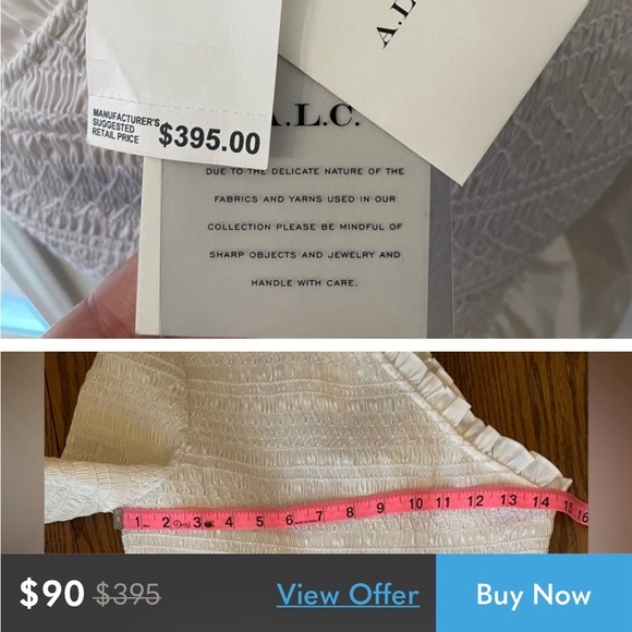 A.L.C. Cossette Mock Neck One Shoulder Poplin Blouse - Picture 9 of 9